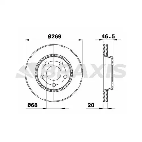 BRAXIS Arka Fren Diski AE0787