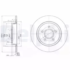 DELPHI Arka Fren Diski Takım BG3897C