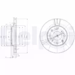 DELPHI Ön Fren Diski Havalı 240-4 BG3794