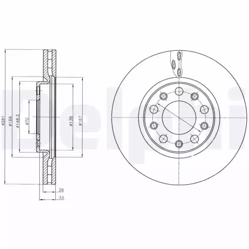 DELPHI Ön Fren Diski 218 5 BG4314