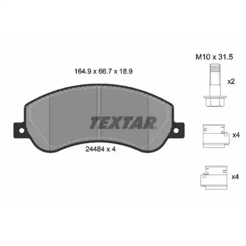 TEXTAR Ön Fren Balatası Tk 2448404