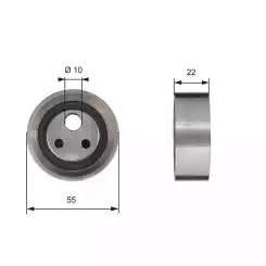 GATES Alternatör V Kayış Gergi Rulmanı T41155