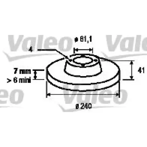 VALEO Arka Fren Diski Düz 186846