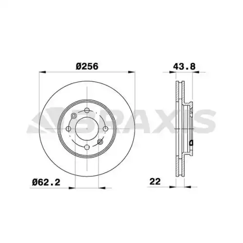 BRAXIS Ön Fren Diski Havalı 256Mm AE0772