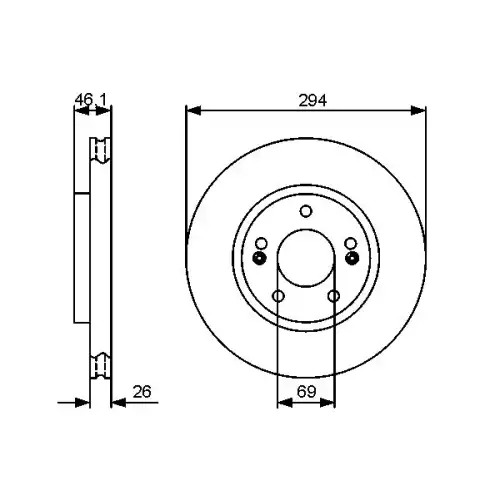 BOSCH Fren Diski Havalı Ön 294 5Mm 0986479434