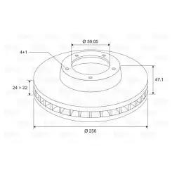 VALEO Ön Fren Diski Havalı 256Mm 186743