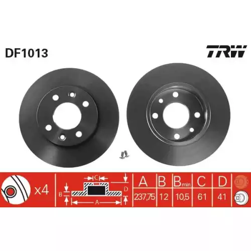 TRW Ön Fren Diski DF1013