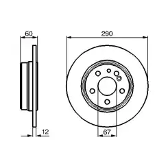 BOSCH Arka Fren Diski Düz 290 MM 0986478607