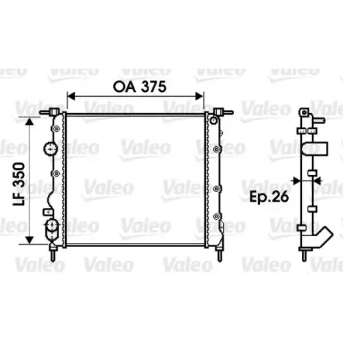 VALEO Motor Su Radyatörü 732338