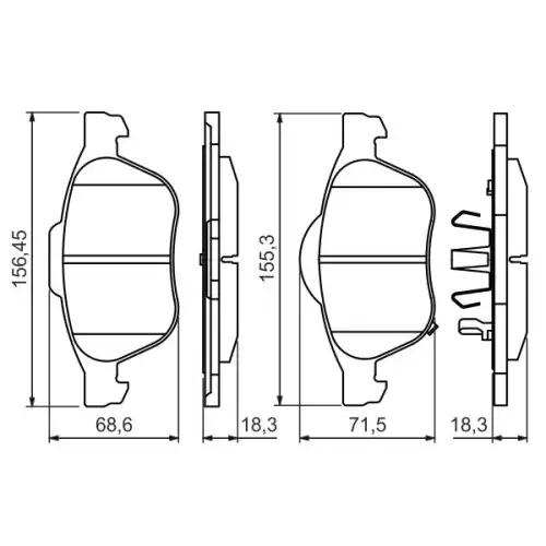 BOSCH Ön Fren Balatası Tk 0986494485