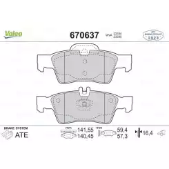 VALEO Arka Fren Balatası Tk 670637