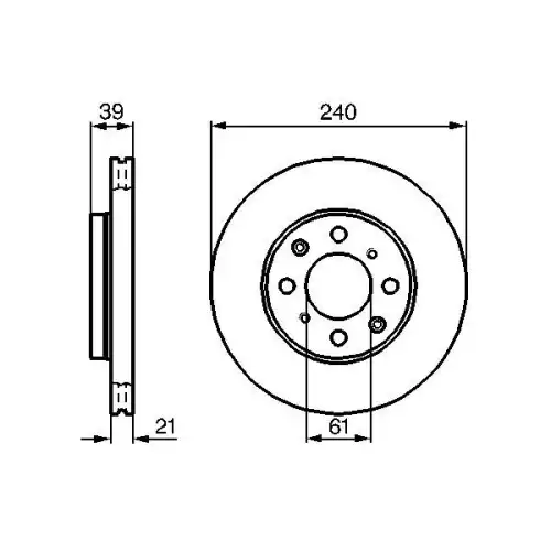 BOSCH Fren Diski Havalı Ön240 4Mm 0986479033