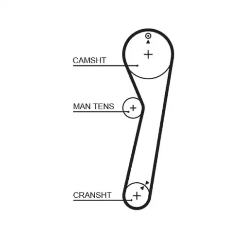 GATES Eksantrik Triger Kayışı 102X205 5029