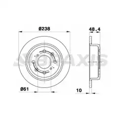 BRAXIS Arka Fren Diski Düz AE0242