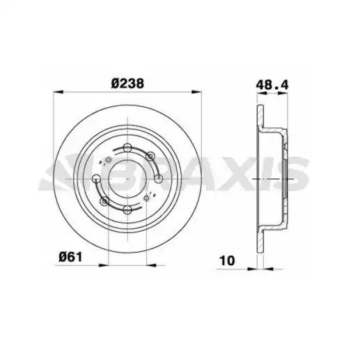 BRAXIS Arka Fren Diski Düz AE0242