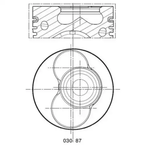 MAHLE Piston+Segman 0.50 79,51Mm 030 87 02