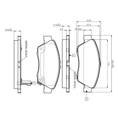 BOSCH Ön Fren Balatası Tk 0986TB2232