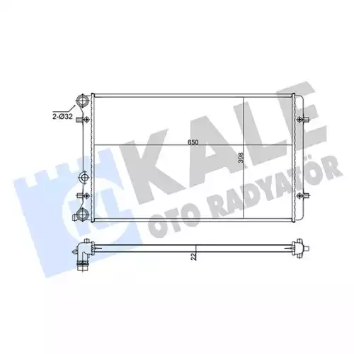 KALE Motor Su Radyatörü 650X414 366400