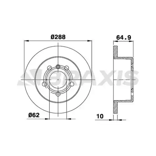 BRAXIS Arka Fren Diski AE0739