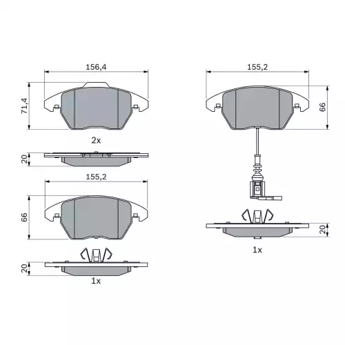 BOSCH Ön Fren Balatası Tk 0986495412