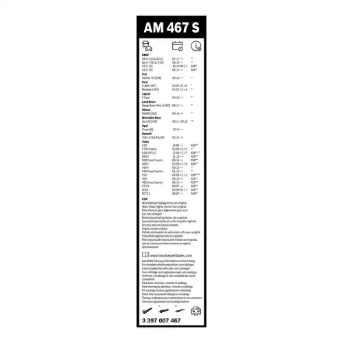 BOSCH Ön Cam Silecek Süpürgesi Takım Aerotwin 650 /475mm 3397007467