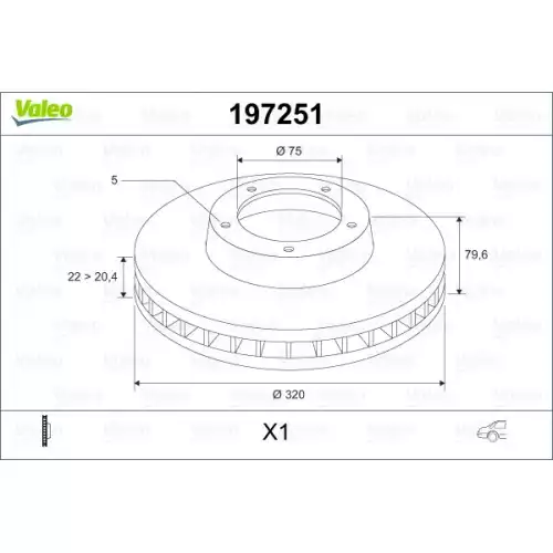 VALEO Arka Fren Diski Takım 197251