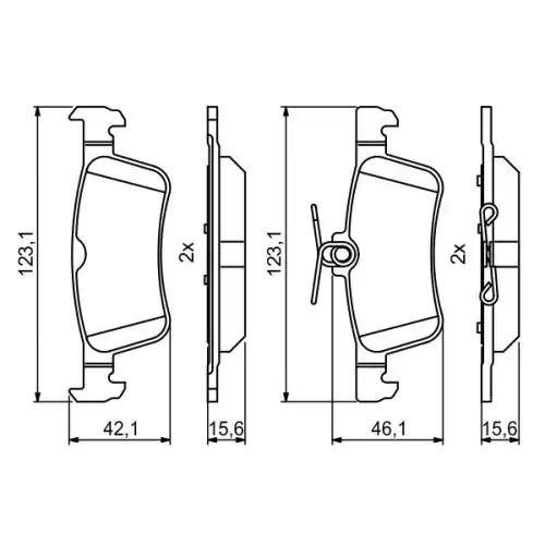 BOSCH Arka Fren Balatası Tk 0986494811