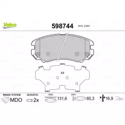 VALEO Ön Fren Balatası Tk 598744