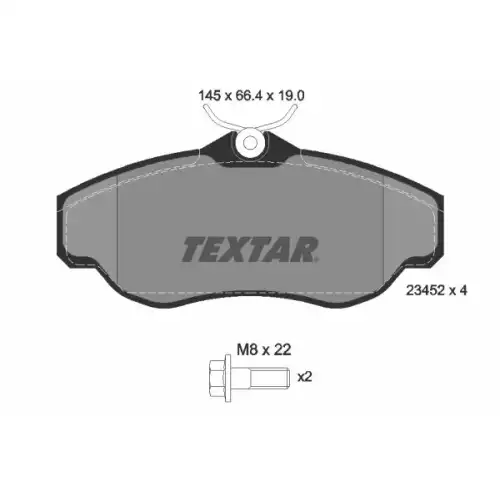 TEXTAR Ön Fren Balatası 2345201