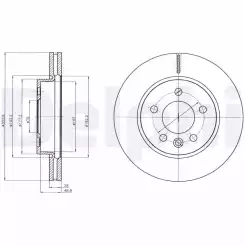 DELPHI Ön Fren Diski Havalandırmalı 302Mm *Karbonlu* BG4343C