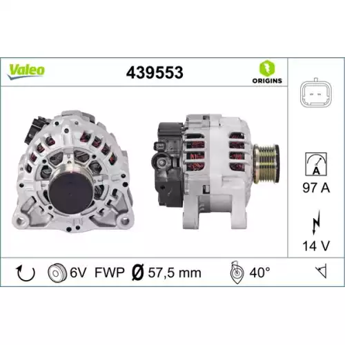 VALEO Alternatör Komple 439553