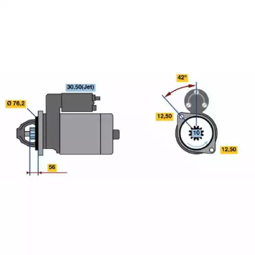 BOSCH Marş Motoru 12V 2.0 KW 0001125042