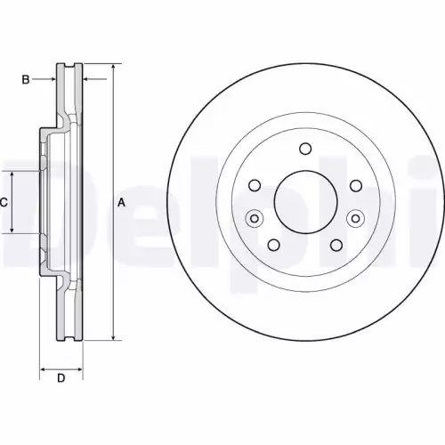 DELPHI Ön Fren Diski Havalı Karbon Kaplamalı Takım BG4770C