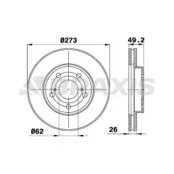 BRAXIS Ön Fren Diski Havalı 273Mm AE0257