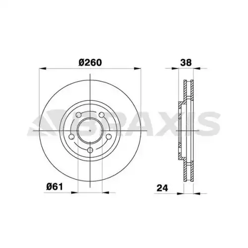 BRAXIS Ön Fren Diski AE0519