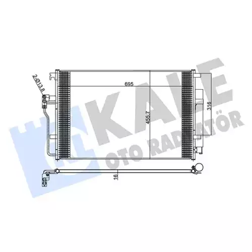 KALE Klima Radyatörü Kondanser 343025