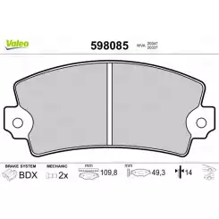 VALEO Ön Fren Balatası Tk 598085