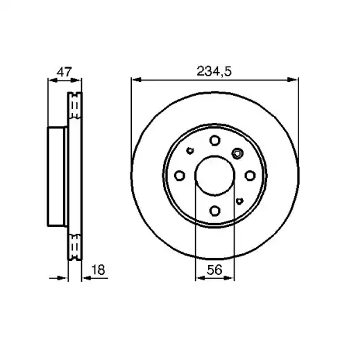 BOSCH Fren Diski Havalı Ön 234 4Mm 0986478684