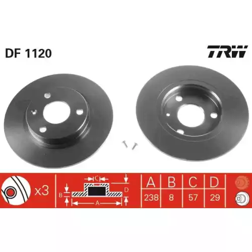 TRW Ön Fren Diski DF1120