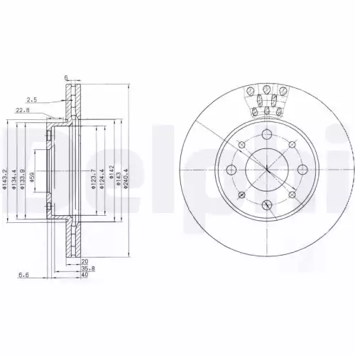 DELPHI Ön Fren Diski Takım 240mm BG3425