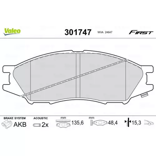 VALEO Ön Fren Balatası Tk 301747