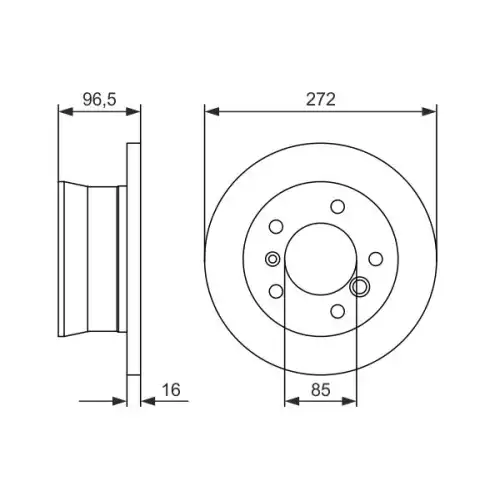 BOSCH Arka Fren Diski Düz (2725) 0986478433