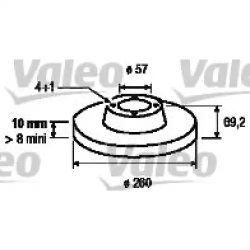 VALEO Arka Fren Diski Düz 186490