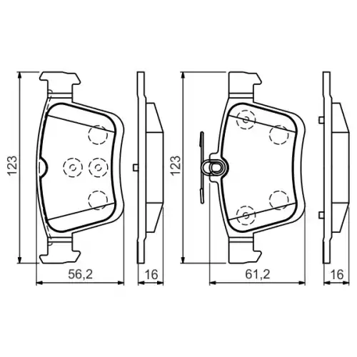 BOSCH Arka Fren Balatası Tk 272 Mm 0986494659