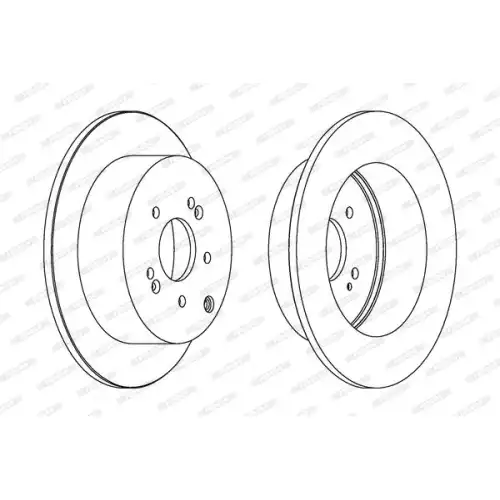 FERODO Arka Fren Diski Düz (302 5) DDF1671C