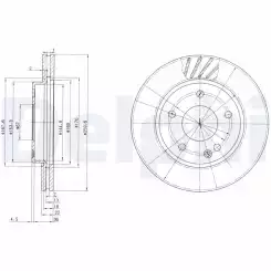 DELPHI Fren Diski Ön Havalı Takım BG3395