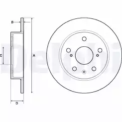 DELPHI Arka Fren Diski Düz Karbonlu 259 5 BG4709C