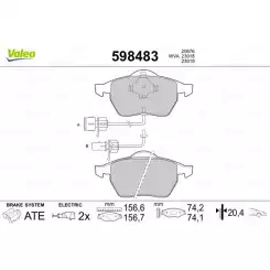 VALEO Ön Fren Balatası Tk 598483