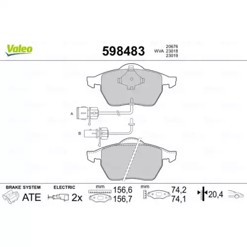 VALEO Ön Fren Balatası Tk 598483