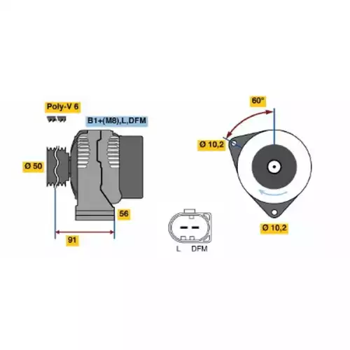 BOSCH Alternatör 0124515133